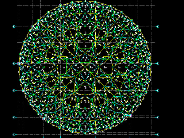 义马明光正元广场圆形网架