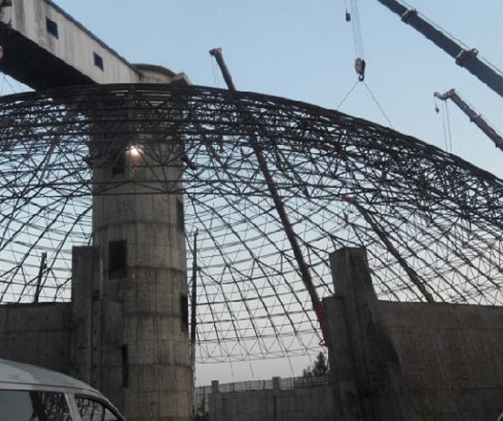 义马网架分条或分块安装法